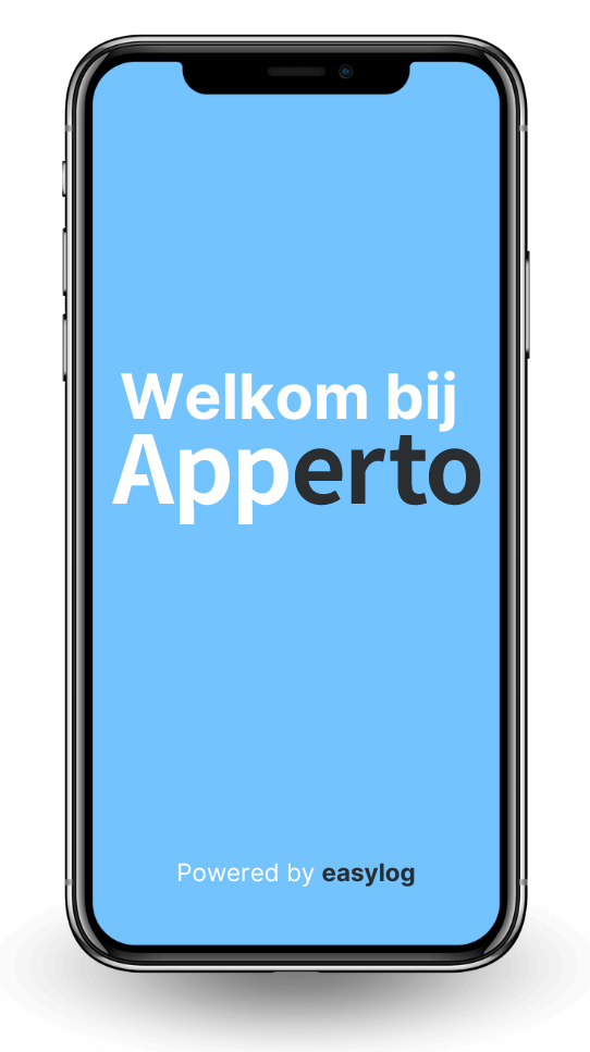 de apperto app van easylog mockup 